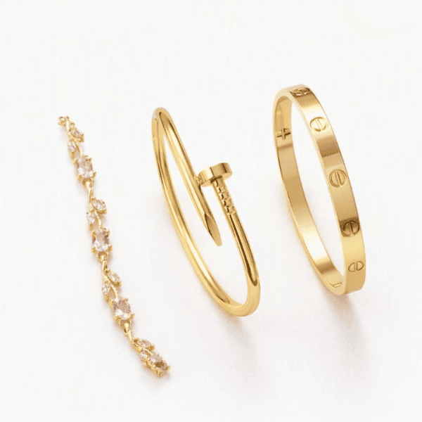 Pack of 3 Bracelets – Nail Cartier, Cartier & Tulip Bracelet Set