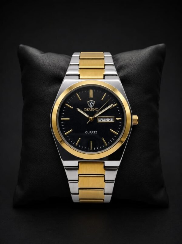 Dearno Premium Quartz Men's Watch Day And Date Display - Timepiece Designed For Wristwear And Daily Timekeeping Routine